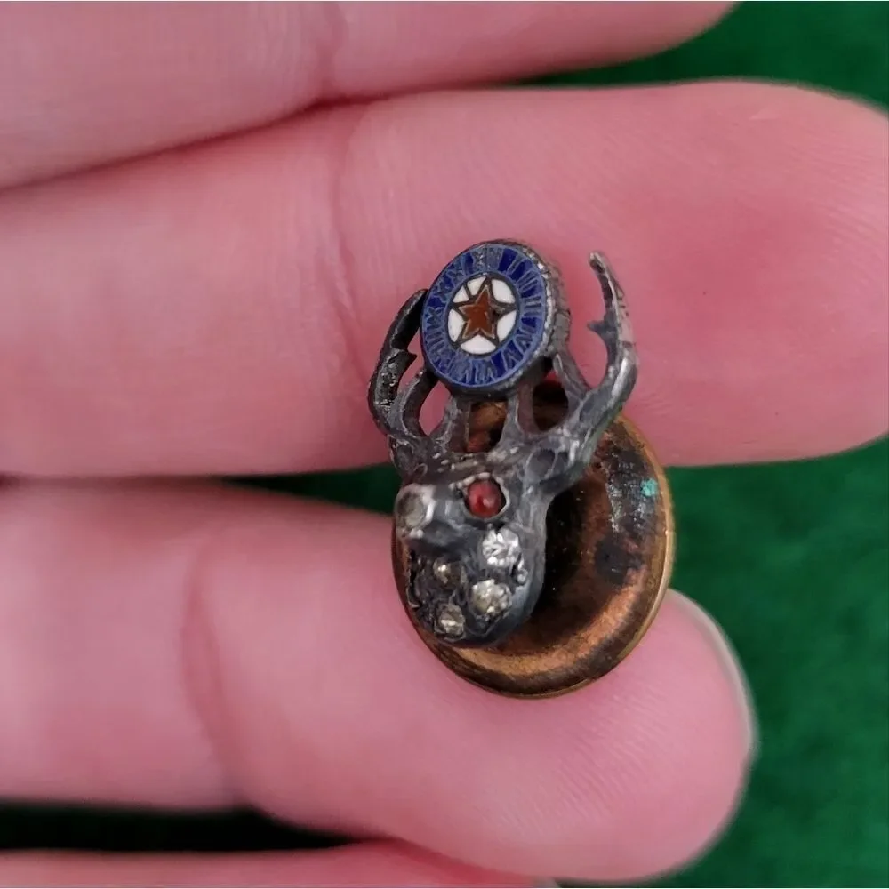 Benevolent & Protective Order of Elks Mini Lapel Pin B.P.O.E. Antique Vintage